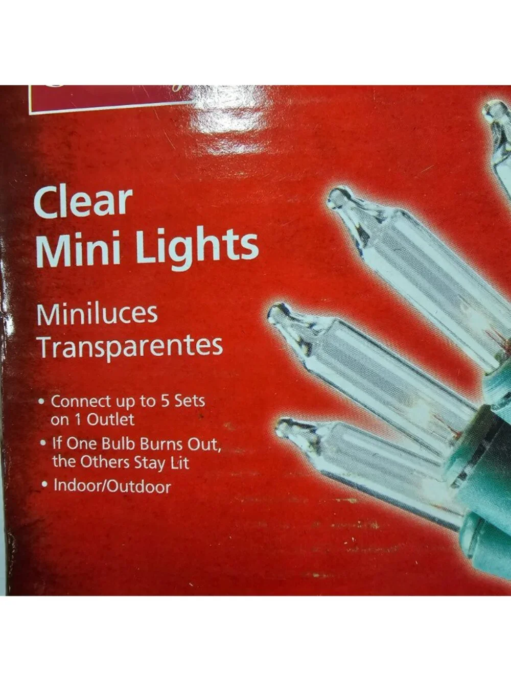 Home Accents 100 Clear Mini String Lights 23ft Green Wire Indoor/Outdoor